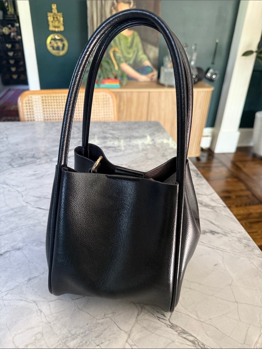 Anthropologie The Hollace Tote Mini Edition Bag in Black - Picture 4 of 9